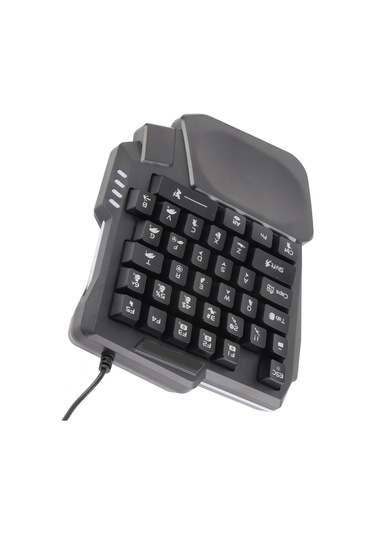 Xindoker K13 Tek El Oyun Klavyesi, 35 Tuşlu Usb Kablolu, 3 Renkli Arka Işık, Su Geçirmez, Dürtme Dirençli, Bilgisayar Ve Mobil Oyunlar İçin