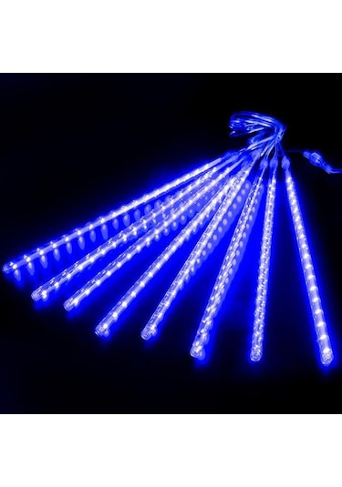 Mavi Led Meteor Yağmuru Yağmur Işıkları Su Geçirmez Düşen Yağmur Damlası Peri Dize Işı Partisi Veranda Dekoratif Led Işık 56746995 Mavi
