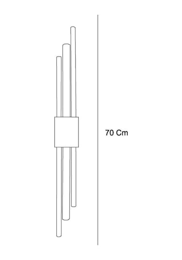 Led Duvar Aplik Talk 70cm Mat Siyah