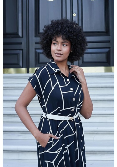 Kadın Desenli Yakalı Düşük Omuzlu Duble Kol Kemerli Midi Boy Elbise Deri Kemer Dahil -siyah Kareli Siyah Kareli Kadın Desenli Yakalı Düşük Omuzlu Duble Kol Kemerli Midi Boy Elbise Deri Kemer Dahil -siyah Kareli Siyah Kareli