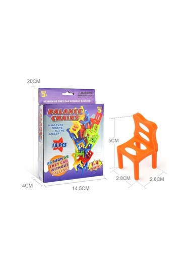 Flybuy Çocuklar İçin Taşınabilir Plastik Denge Sandalyeleri - 18 Parça Set, Eğlenceli Parti Oyunu Diğer