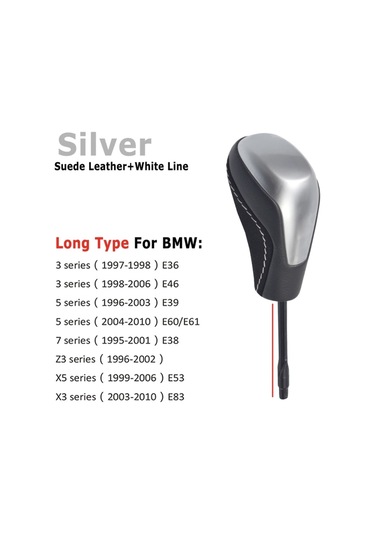 Bmw E38 Vites Topuzu Alcantara Deri Gümüş Oem 1995-2001