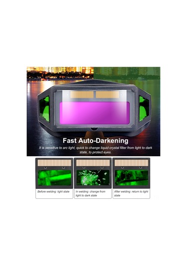 Ximistore9 Otomatik Kararan Kaynak Gözlüğü - Anti-parlama, Anti-buğu, Tıg/mıg/mma İçin Güvenlik Gözlüğü
