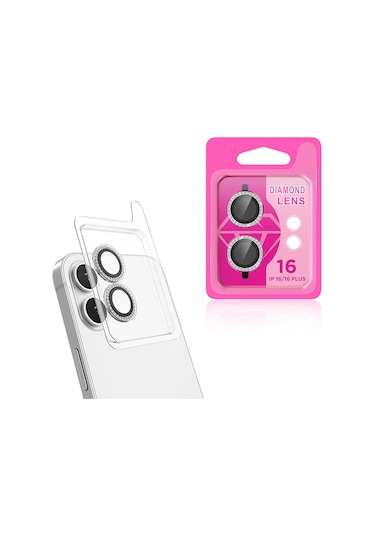 Subutu Apple Uyumlu iPhone 16 Plus Cl-06 Kamera Lens Koruyucu-gümüş Gümüş
