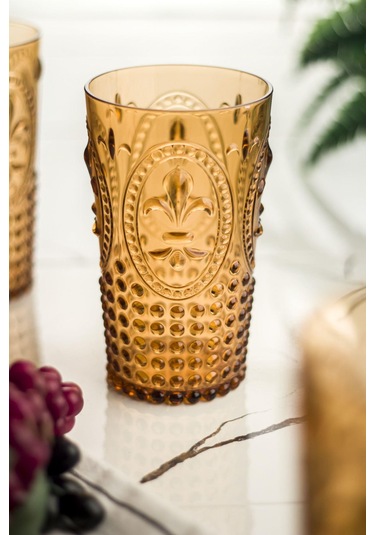 Akrilik Bal Tekli Uzun Bardak & Su Meşrubat Bardağı 750 Ml Büyük Boy & Cam Değildir Bal