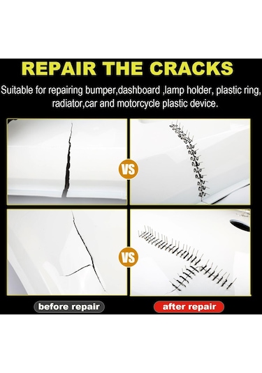 100w Plastik Kaynakçı, Sıcak Zımba Makinesi Araba Tampon Tamir Takımı, Pense, Bıçak, 200 Adet Flatouter