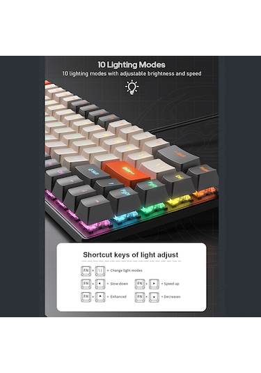 Xindoker 68 Tuşlu Mekanik Klavye - Rgb Aydınlatma, 10 Işık Modu, Çıkarılabilir Kablo, Çoklu Sistem Desteği, Dayanıklı Tuşlar Xindoker 68 Tuşlu Mekanik Klavye - Rgb Aydınlatma, 10 Işık Modu, Çıkarılabilir Kablo, Çoklu Sistem Desteği, Dayanıklı Tuşlar