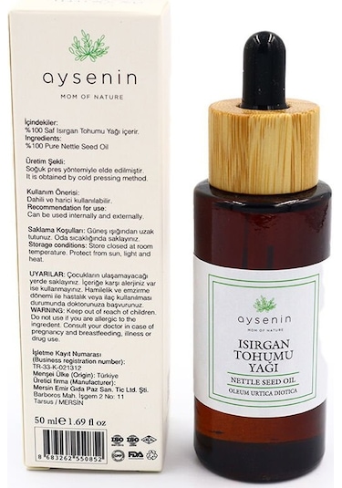 Aysenin Isırgan Tohumu Yağı / Nettle Seed Oil 50 ML.