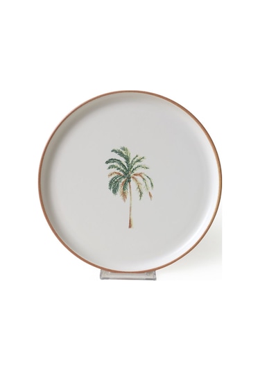 Keramika Bronze Palmiye Nordic Pasta Tabağı 22 Cm 6 Adet 22901 Çok Renkli