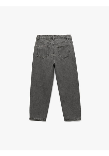 Koton Pamuklu Rahat Kesim Denim Pantolon Gri 6wkb40002td Gri