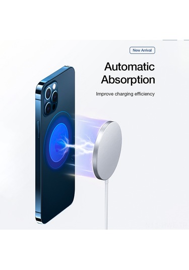 Honmex iPhone Uyumlu 12 Serisi İçin 15w Hızlı Şarj, Magsafe Manyetik Kablosuz Şarj Cihazı, Taşınabilir Ve Güvenli Kullanım
