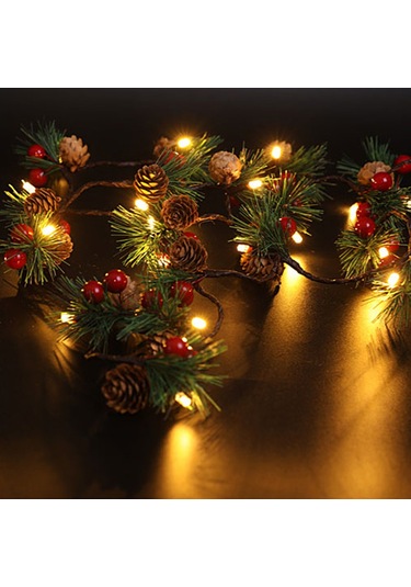 Neevoyu Noel Işık Zinciri 2m 20 Led Isınak Işık, Ip54 İç/ Dış Kullanım, 3xaa Pil Dahil Değil , Pvc Materyal Çok Renkli