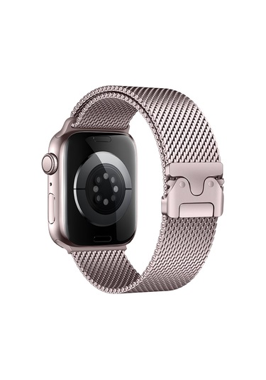 Teknodur Watch 7 41mm Uyumlu Krd-121 Metal Hasır Kordon-pembe