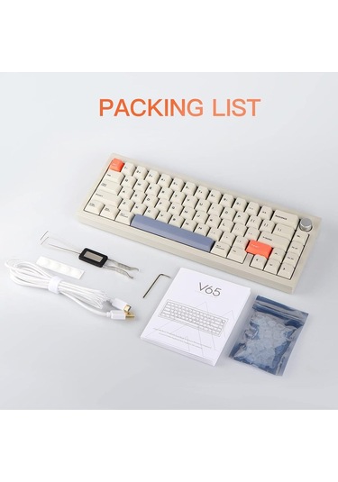 V65 V2 Kablosuz/kablolu Mekanik Klavye Vıa Programlanabilir Yazılım Led Alüminyum Cnc Gövde, Win/mac