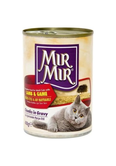 Mır Mır Mırmır Kedi Konserve 12x400 Gr Kuzu Etli Av Hayvanlı