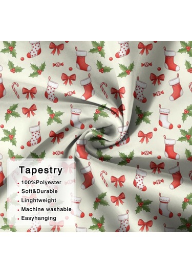 Noel Desenli 50x50 İnç Kare Duvar Halısı, Oturma Odası, Yatak Odası Ve Genç Odası İçin-a129