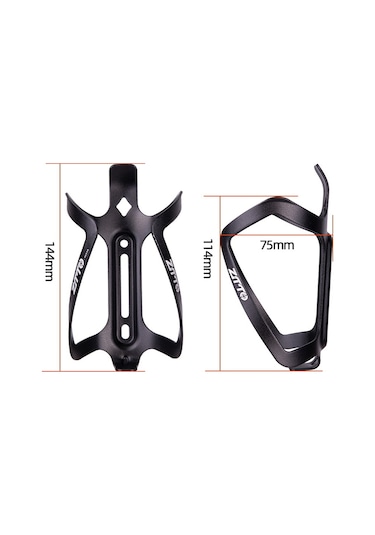 Ztto W316 Alüminyum Alaşımlı Bisiklet Şişe Tutucu Yol Bisikleti Su Şişesi Kafesi Braketi - Siyah