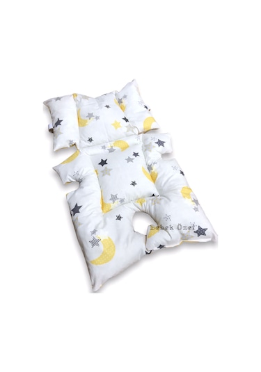 Bebek Puset Ve Oto Koltuk Minderi Bel Destekli Sarı Hilal/Puanlı