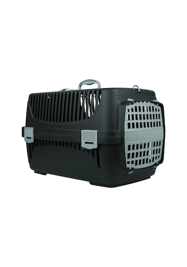 Pribor Kedi Köpek Evcil Hayvan Taşıma Çantası Box Orta Boy Çok Fonksiyonlu Siyah-gri