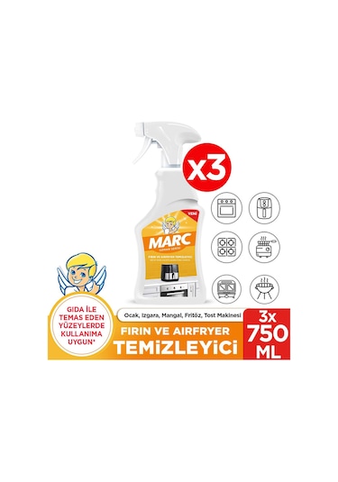Marc Airfryer ve Fırın Temizleyici 3 x 750 ML
