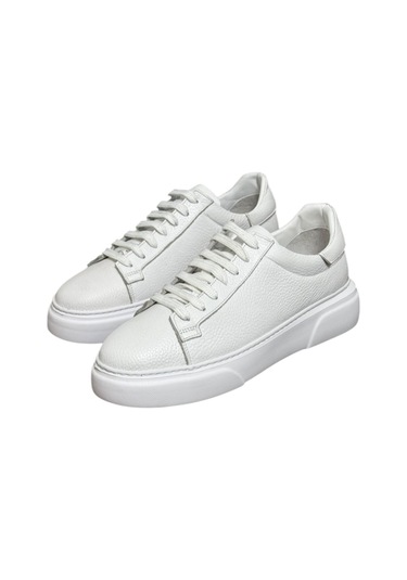 Taşpınar %100 Hakiki Deri Ortopedik Yazlık Hafif Erkek Rahat Günlük Sneaker 38-47 Beyaz