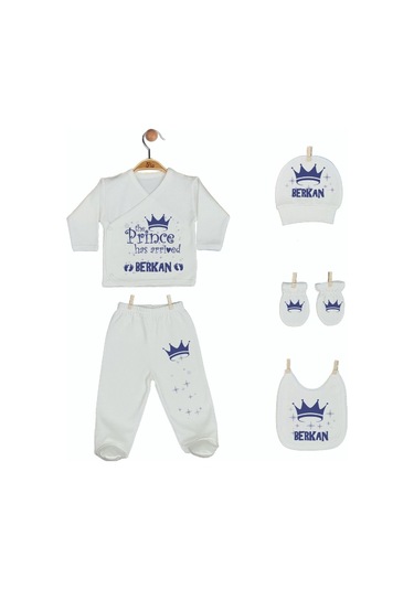 Pia Baby Gl 1907-05 İsme Özel Beşli Zıbın Set Krem