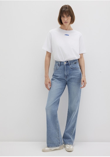 Mavi - Miav Baskılı Beyaz Tişört 1612452-620 Beyaz