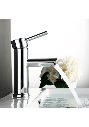 Sardıcı Çift Su Girişli Yüksek Lavabo Bataryası Krom Kaplama
