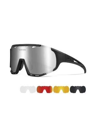 Queshark Polarize Anti-Uv Outdoor 5 Lens Ultra Hafif Spor Gözlük