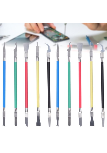 Kangvka Te-018 5'li Tamir Seti: Esnek Sk5 Çelik Bıçaklı Cpu Nand Ic Chip Kaldırıcı, Bga Tamir Ve Ana Kart Glue Temizleme Aracı 2 Paket