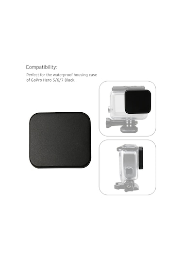 Kangvka Gopro Hero 5/6/7 Black Su Geçirmez Kılıf İçin Siyah Lens Kapağı - Toz Ve Çizik Korumalı Dayanıklı Pc Malzeme