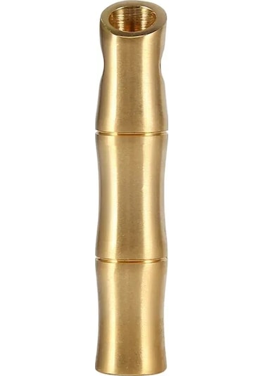 Konesam Brass Bambu Desenli Yüksek Sesli Kurtarma İshığı - Dış Etkinlikler, Kamp, Dağcılık İçin Dayanıklı Anahtarlık Takımı Altın