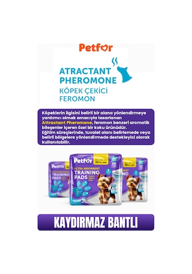 Petfor Yatak Koruyucu 60x90 Kaydırmaz Bantlı 120 Adet