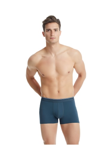 Blackspade Erkek Boxer Shorty 3'lü Paket Tender Cotton 9670 Gri - Kırmızı - Lacivert