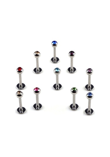 10 Adet Moda Rhinestone Halter Barlar Göbek Dil Burun Halkaları Vücut Pirsing Takı, Seçenekler: 27