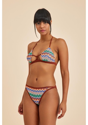 Hawaii Mocha Balensiz Üçgen Bralet Bikini Üst Kahverengi
