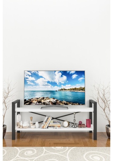 Wood House Buse Tv Ünitesi - Beyaz