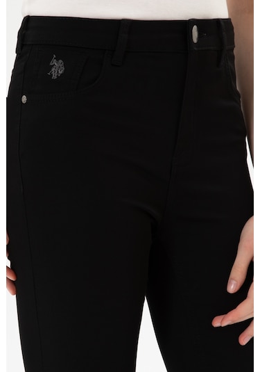 U.s. Polo Assn. Kadın Siyah Pantolon Kanvas-chino 50316852-vr046 Siyah