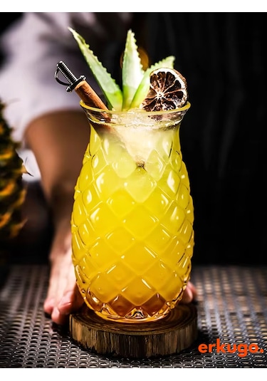 Borosilikat Sunum Bardağı, Kahve Bardağı, Meşrubat Bardağı, Isı Dayanıklı Bardak 550 Ml Pineapple