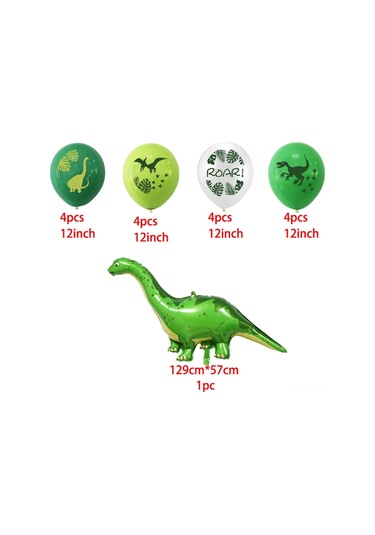 Vkemall Küçük Dinozorlu Kartoon Sayı Balon Seti - Doğum Günü Partileri İçin 32 Ve 12 İnç Lateks Balonlar Paketi