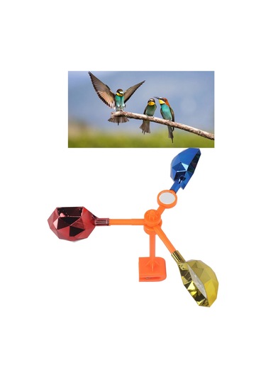 Teltree Rüzgarla Çalışan 360 Döner Yansıtıcı Kuş Kovucu - Bahçe, Havaalanı, Tarla Kuş Engelleme Aleti