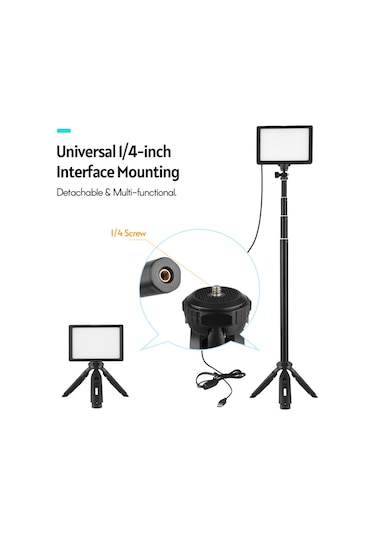 Lemestar Fotoğraf Işığı Andoer Usb Led Video Işık Kiti Fotoğrafçılık Aydınlatma 3200k-5600k 120 Adet Bon