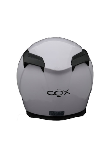 Cox SR-F Kapalı Motosiklet Kaskı Beyaz