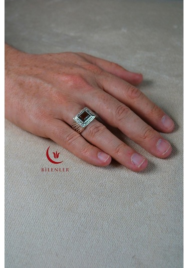 Erkek Taşlı Motifli Metal Yüzük, Şık Tasarım 40'lı Kutu Çok Renkli