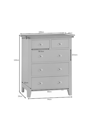 Masifart Mory 2 Üst 3 Alt Cekmeceli Şifonyer