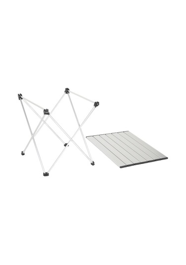 Temiz Pazar Katlanabilir Alüminyum Masa 56x46x40 Kamp, Piknik, Balkon İçin Hafif Taşınabilir Masa Gri