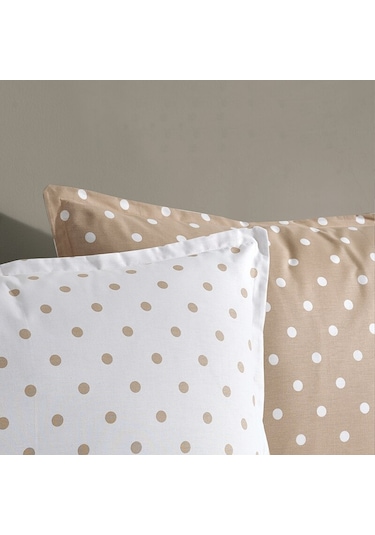 Coté Blanc Dots Capuccino %100 Pamuk Tek Kişilik Nevresim Takımı