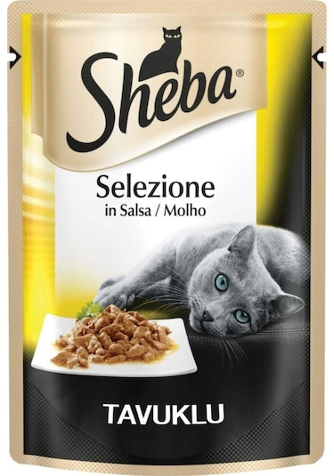 Sheba Selection Tavuk Etli Pouch Yetişkin Kedi Yaş Maması 24 x 85 G