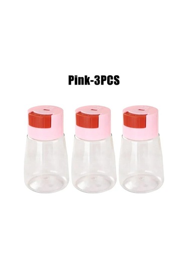 Mutfak Tuz Ve Karabiber Öğütücüler Hassas Kantitatif İtmeli Tip Baharatlık İtmeli Tip Tuzluk Baharatlık Sızdırmaz Pembe