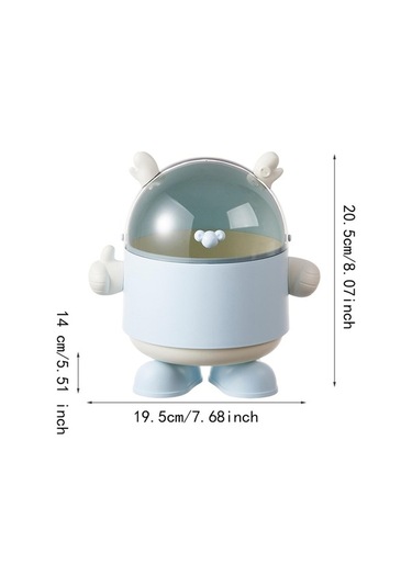 Pazly Suntek Sevimli Sepeti Mavi Mavi Masaüstü Kutusu Dekoratif Çöp Ad Mavi